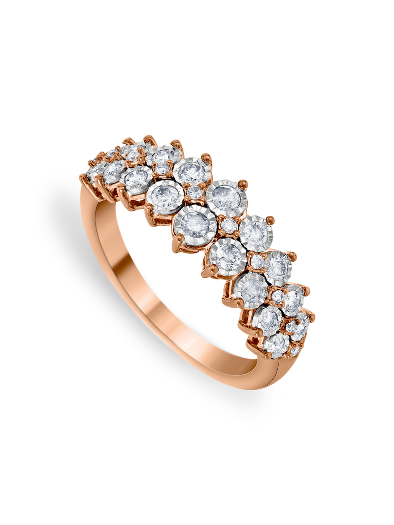 Rose Gold 0.50ct Diamond Debutante Illusion Ring