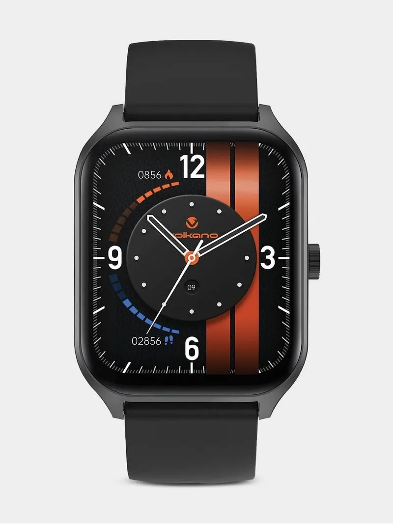Volkano Fit Life Series Black Plated Silicone Smart Watch