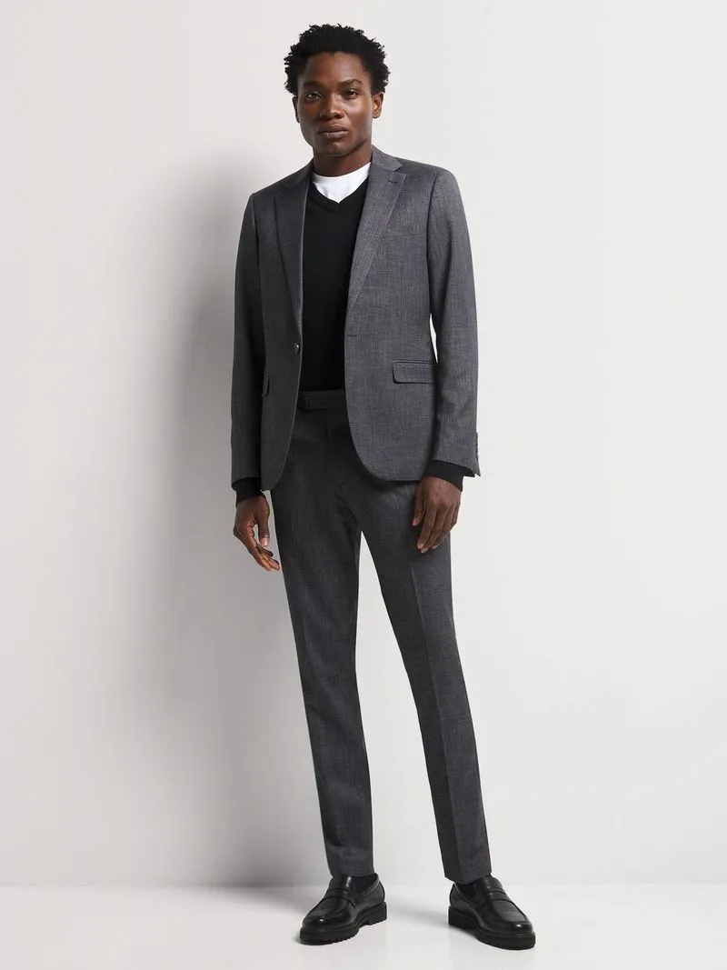 Men's Markham Skinny Textured Charcoal Grey Suit Jacket
