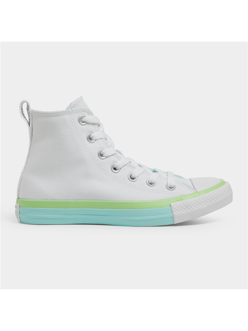 Women's Converse Chuck Taylor All Star High Colorblock Gradient White/Green/Blue Sneaker