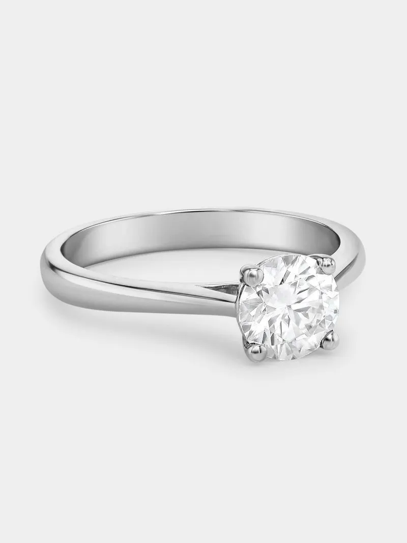 White Gold 1.00ct Diamond Round Solitaire Ring