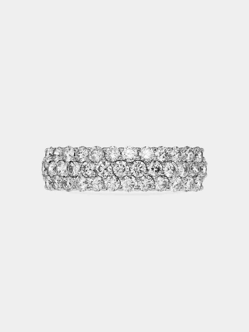 White Gold 1.25ct Diamond Glittering Rows Band