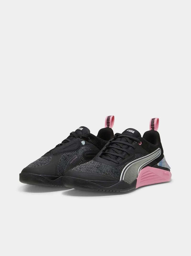 Womens Puma Fuse 3.0 Animal Remix Black Silver Training Shoes