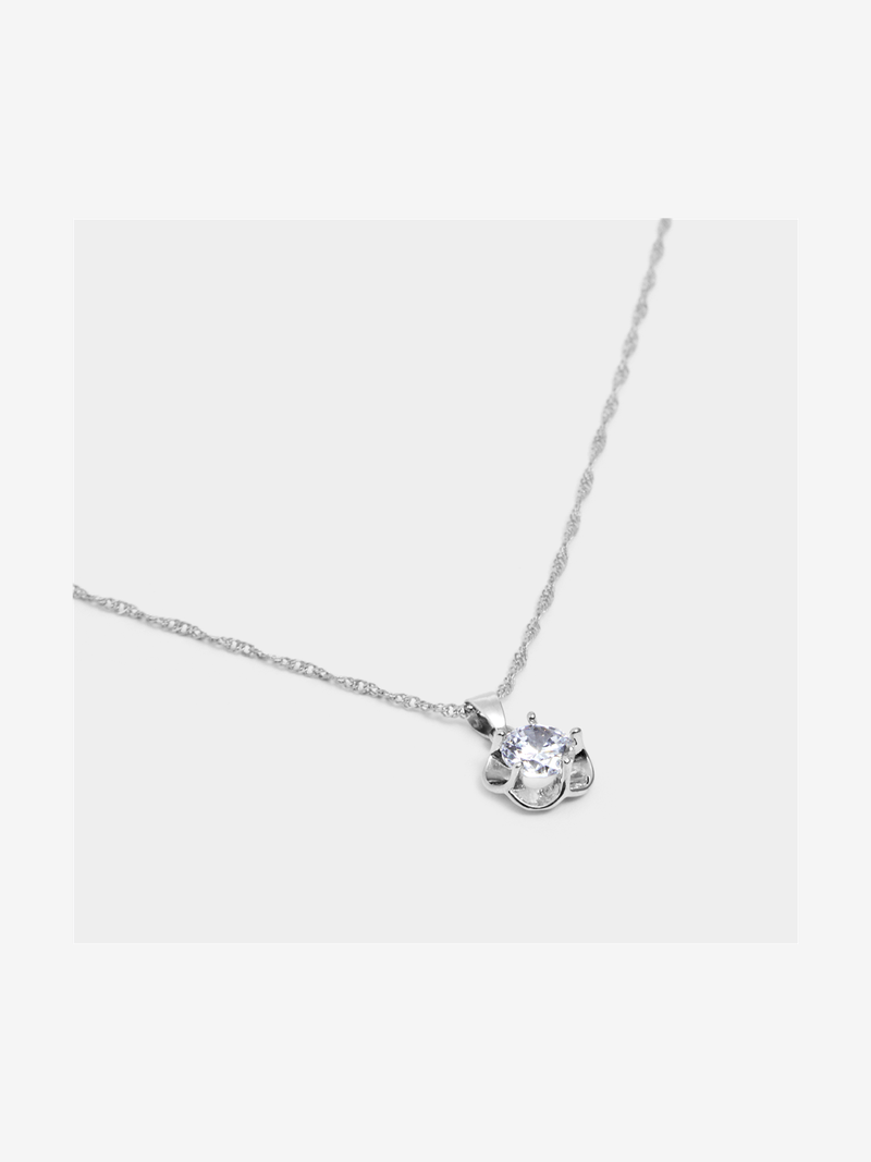 Women's Silver Diamante Watch, Necklace & Earring Set