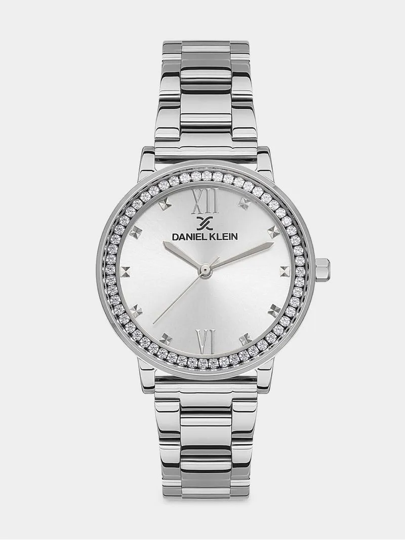 Daniel Klein Silver Plated Silver Tone Dial Bracelet Watch