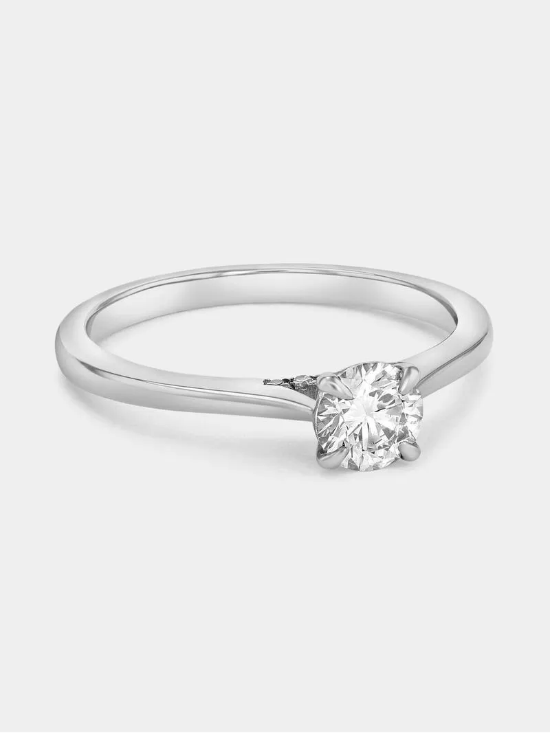 White Gold 0.5ct Lab Grown Diamond Solitaire Ring