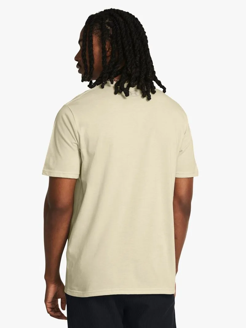 Mens Under Armour ABC Camo Boxed Logo Cream Short Sleeve Tee