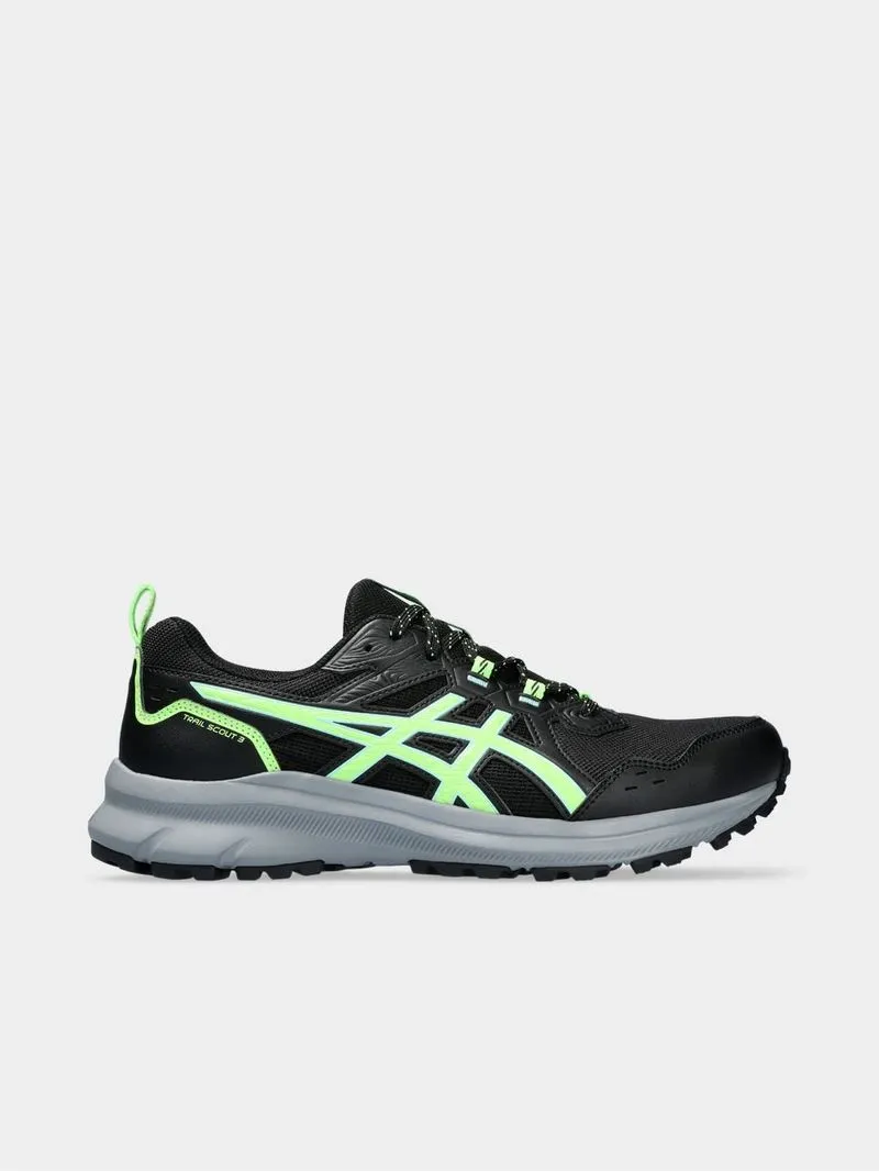 Mens Asics Gel-Trail Scout 3 Black/Green Trail Running Shoes