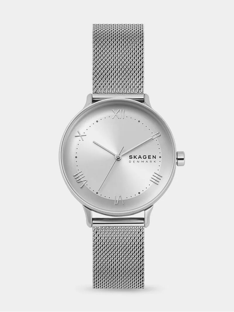 Skagen Women's Nillson Silver Plated Stainless Steel Mesh Watch