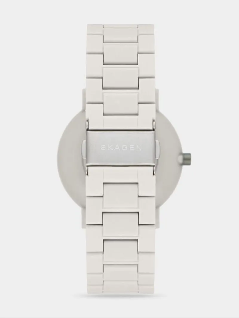 Skagen Men's Aaren Ocean Grey Tide Ocean Material Bracelet Watch