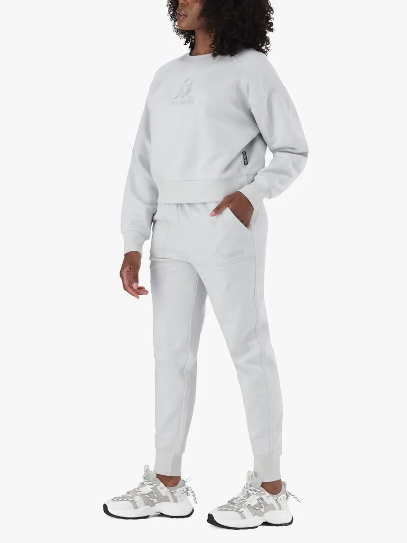 Women's Steve Madden Grey Co-Ord Lucy Fleece Jogger's with Patch