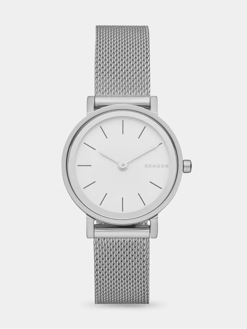 Skagen Women's Hald Silver Plated Stainless Steel Mesh Watch