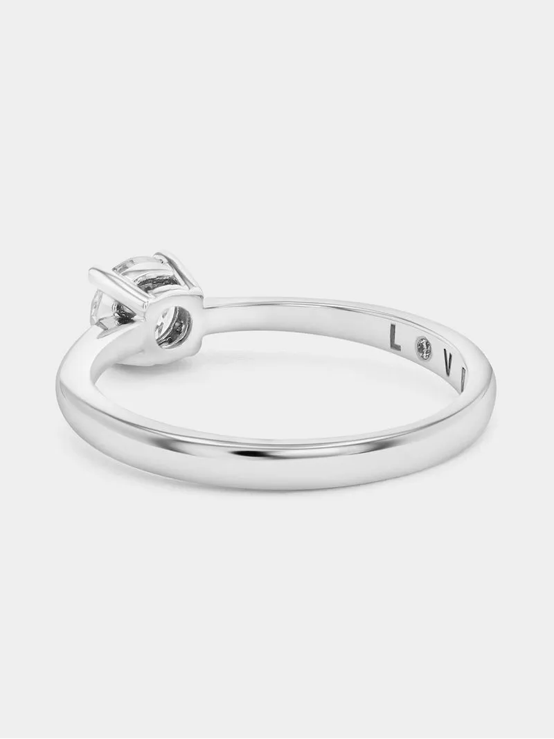White Gold 0.50ct Diamond 4-Claw Solitaire Ring