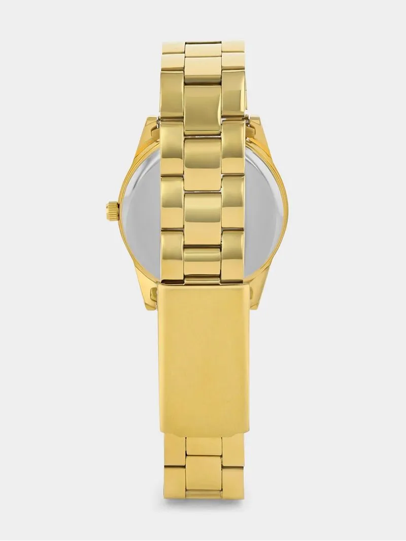 Tempo Gold Plated Silver Fashion Multi Dial Bracelet Watch