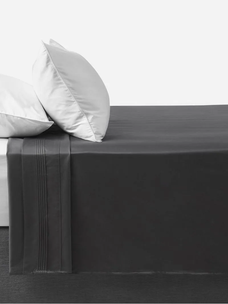 Gold Seal Certified Egyptian Cotton 800 Thread Count Flat Sheet Charcoal