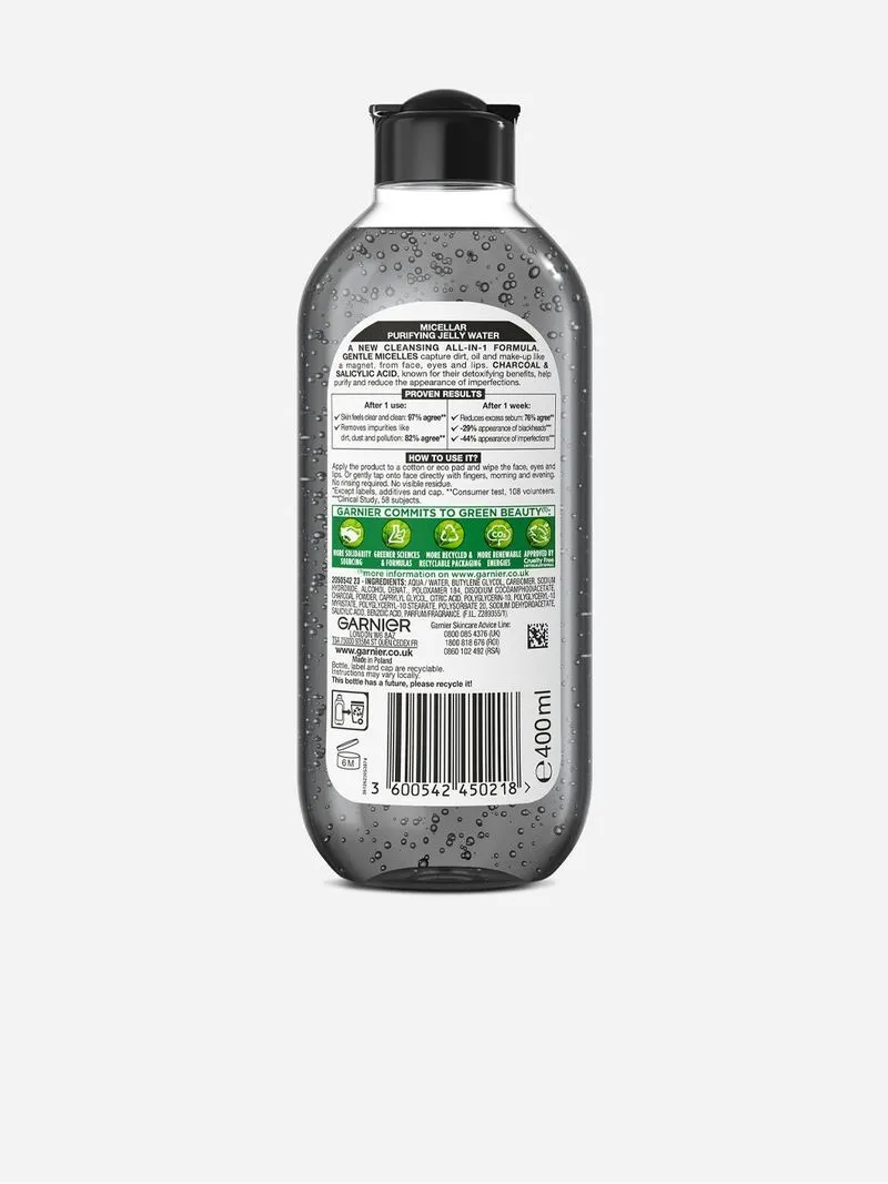 Garnier Micellar Cleansing Charcoal & Salicylic acid Jelly Water 400ml