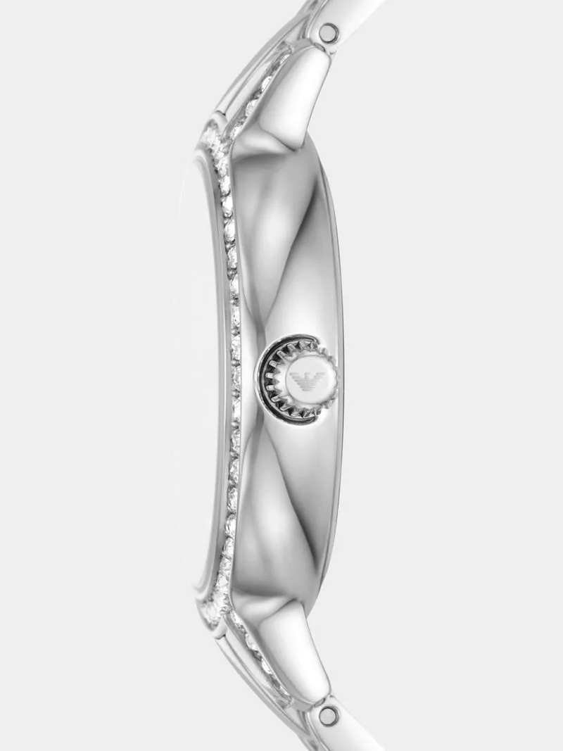 Emporio Armani Women's Blue Dial Stainless Steel Bracelet Watch