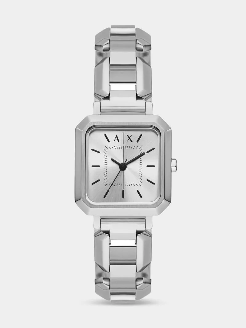 Armani Exchange Stainless Steel Octagonal Bracelet Watch