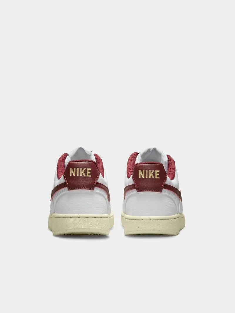 Women's Nike Court Vision Low Next Nature White/Red Sneakers
