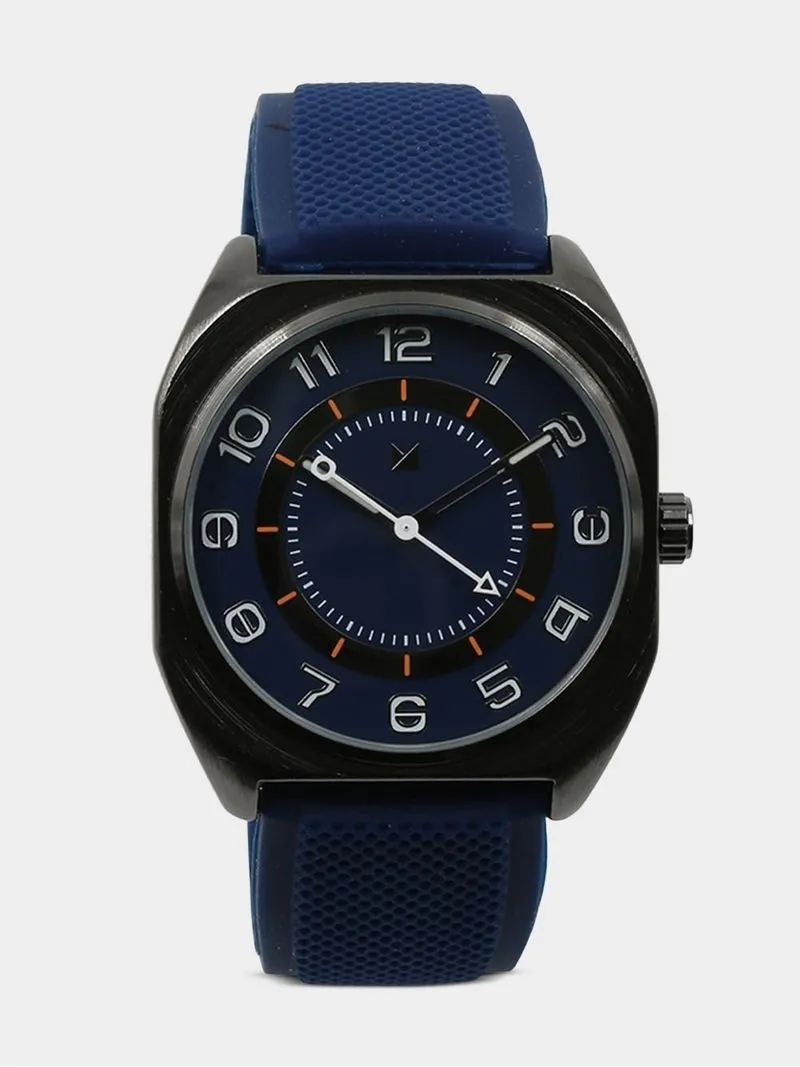 Men's Markham Tank Silicone Chronograph Navy Watch