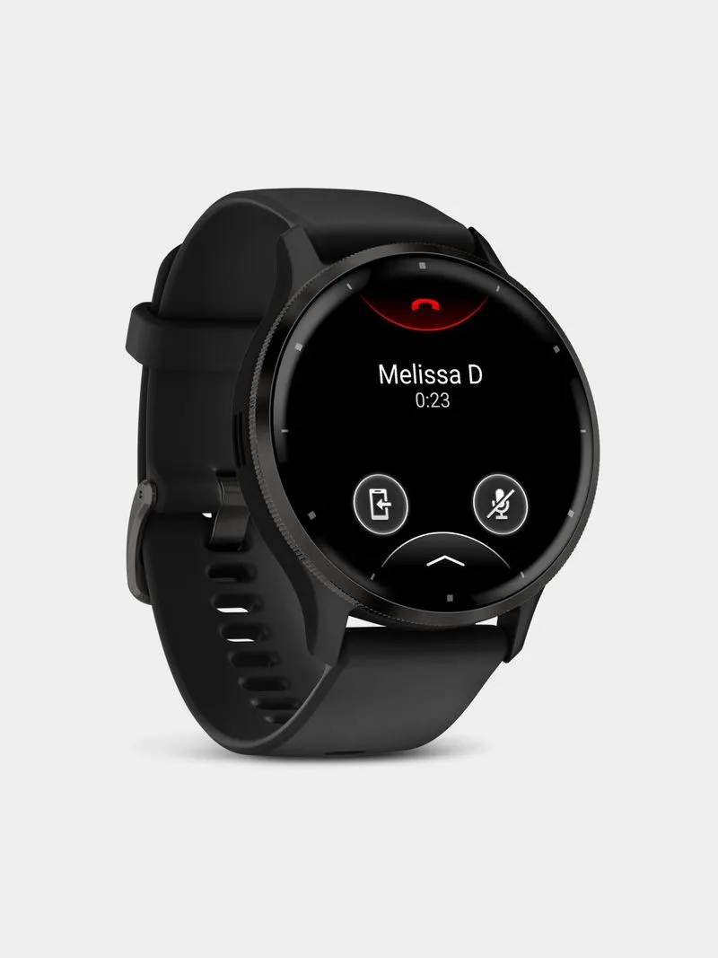 Garmin Venu 3 Slate Stainless Steel Bezel with Black Case and Silicone Band