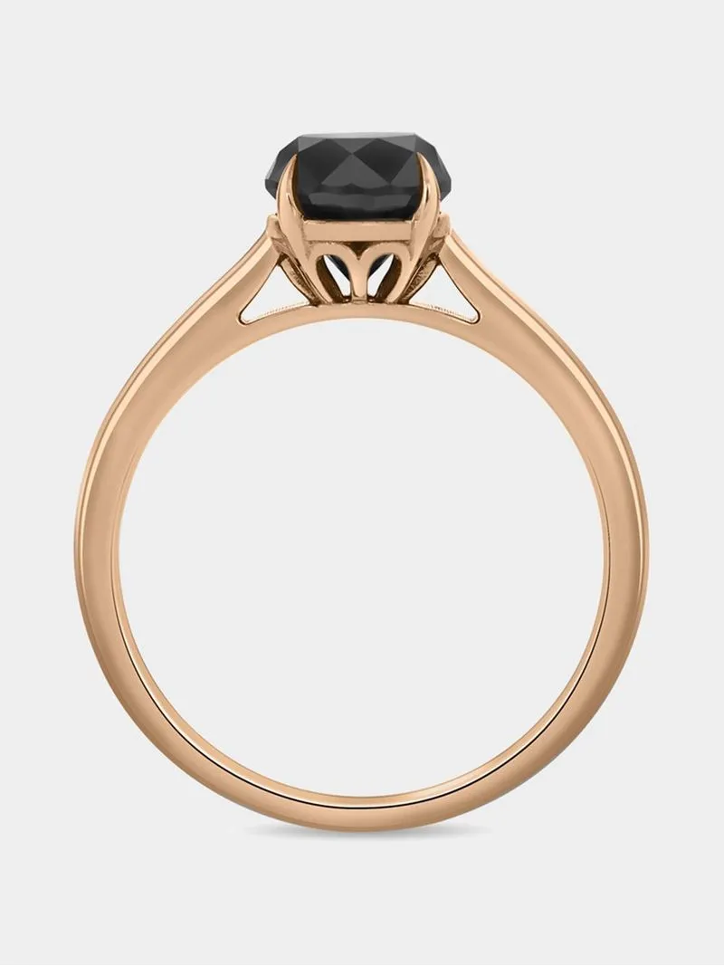 Rose Gold 1.70ct Black & White Diamond Twinset Ring