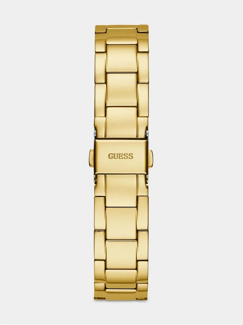 Guess Quattro Clear Gold Plated Bracelet Watch
