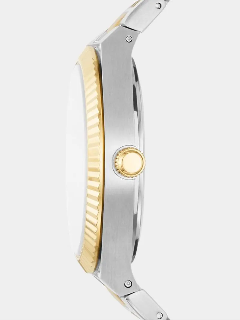 Fossil Women's Scarlette Silver & Gold Plated Stainless Steel Bracelet Watch