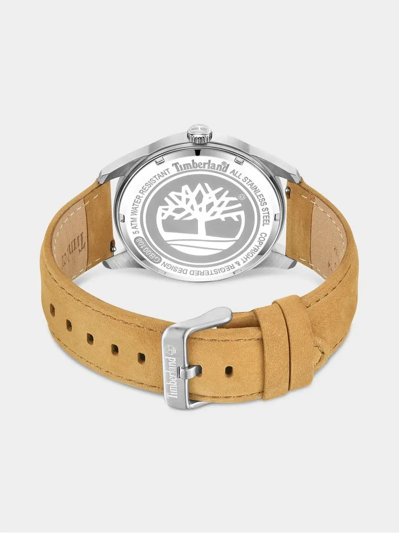 Timberland Orford Stainless Steel Grey Dial Tan Leather Watch