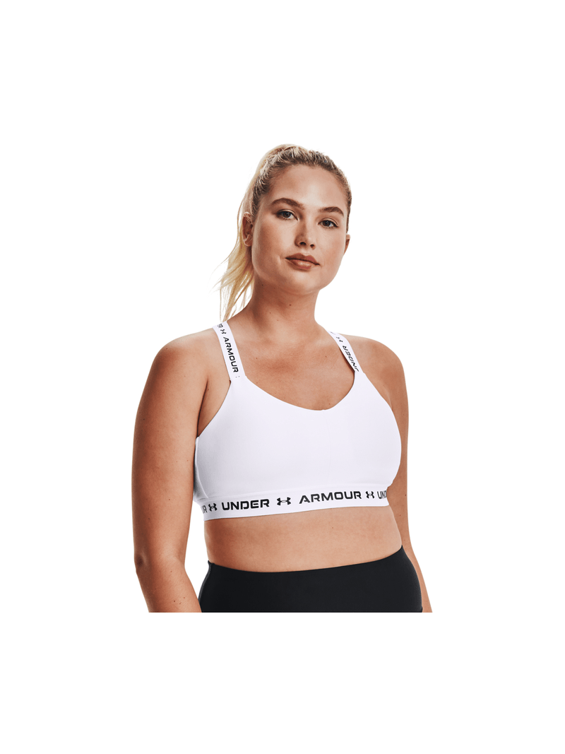 Women's Under Armour Crossback Low Impact White Bra