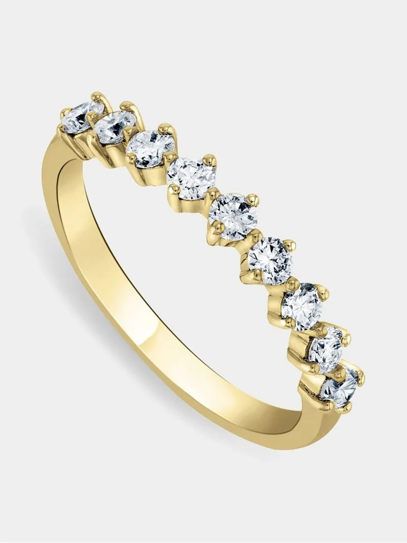 Yellow Gold 0.50ct Diamond Forever Direction Eternity Ring