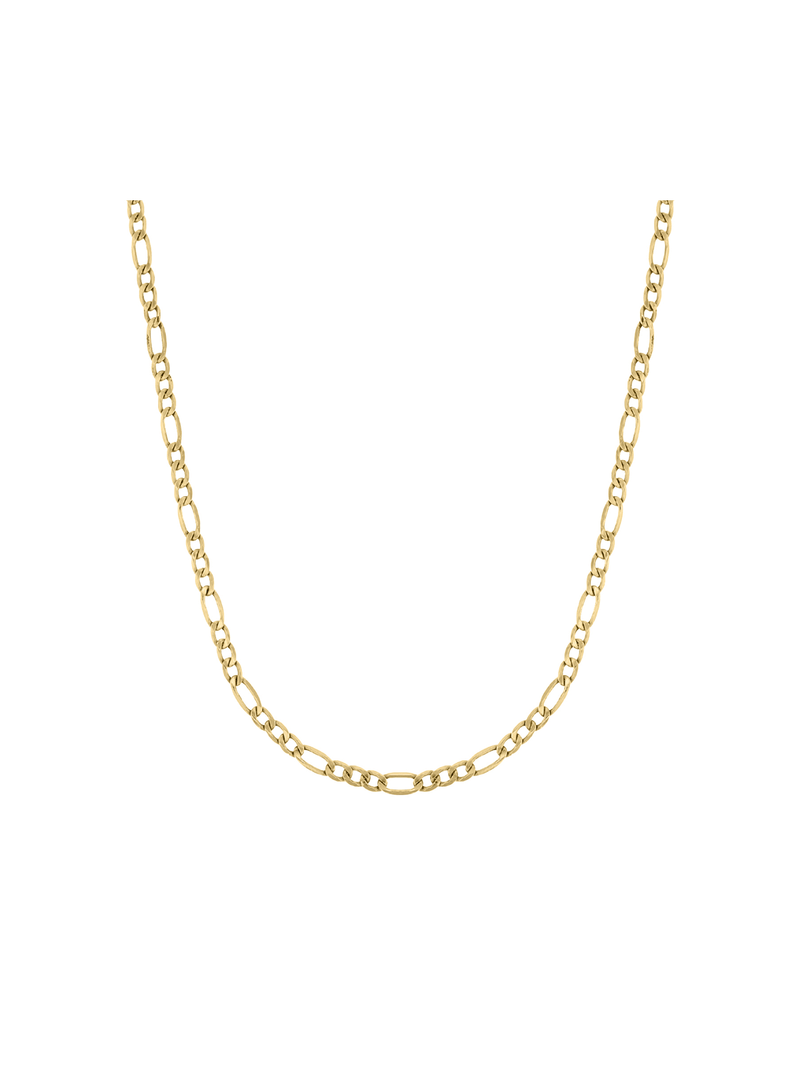 Yellow Gold & Sterling Silver, Classic Figaro Chain