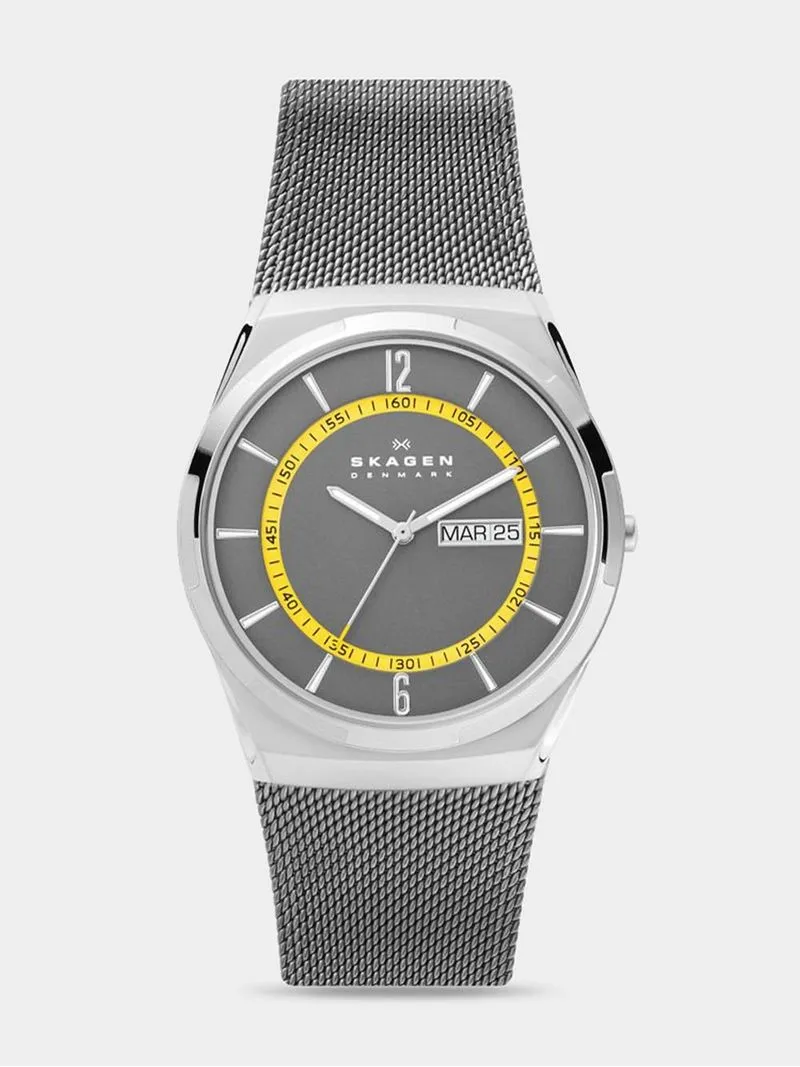 Skagen Men's Melbye Gunmetal Plated Stainless Steel Mesh Watch