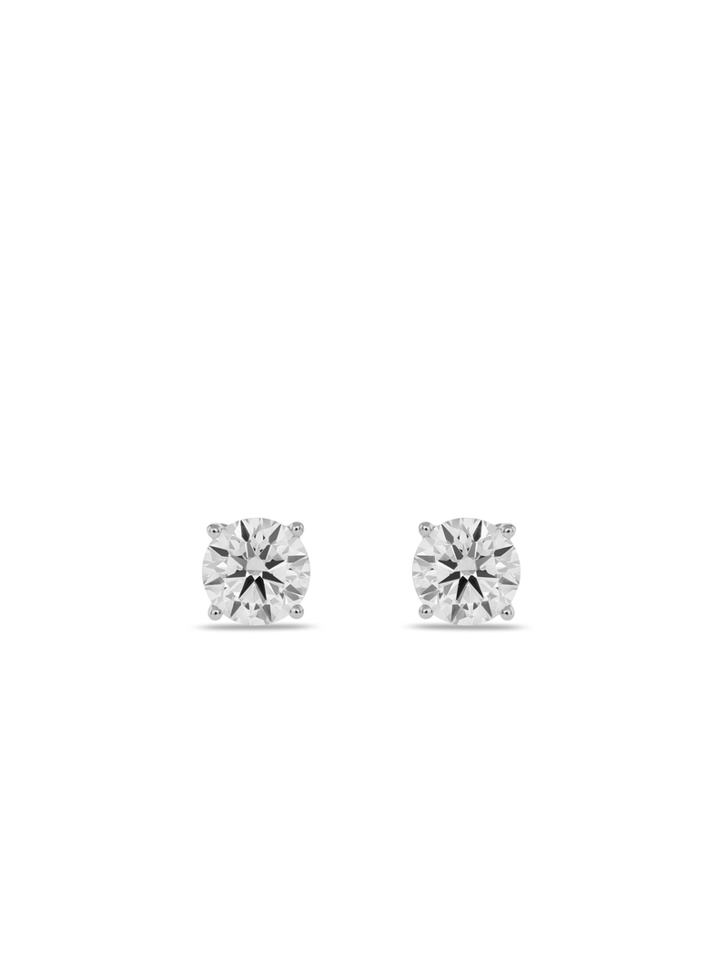White Gold 0.8ct Lab Grown Diamond Halo Women’s Stud Earrings