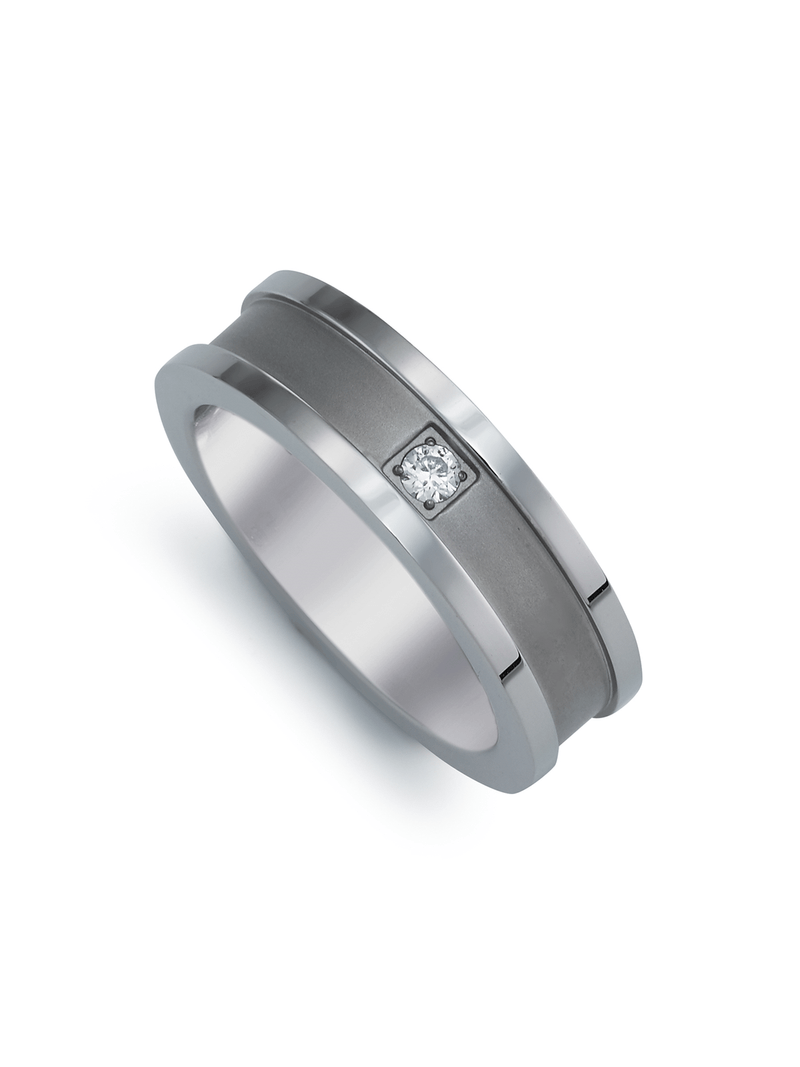 Sterling Silver & Cubic Zirconia Solitaire Ring