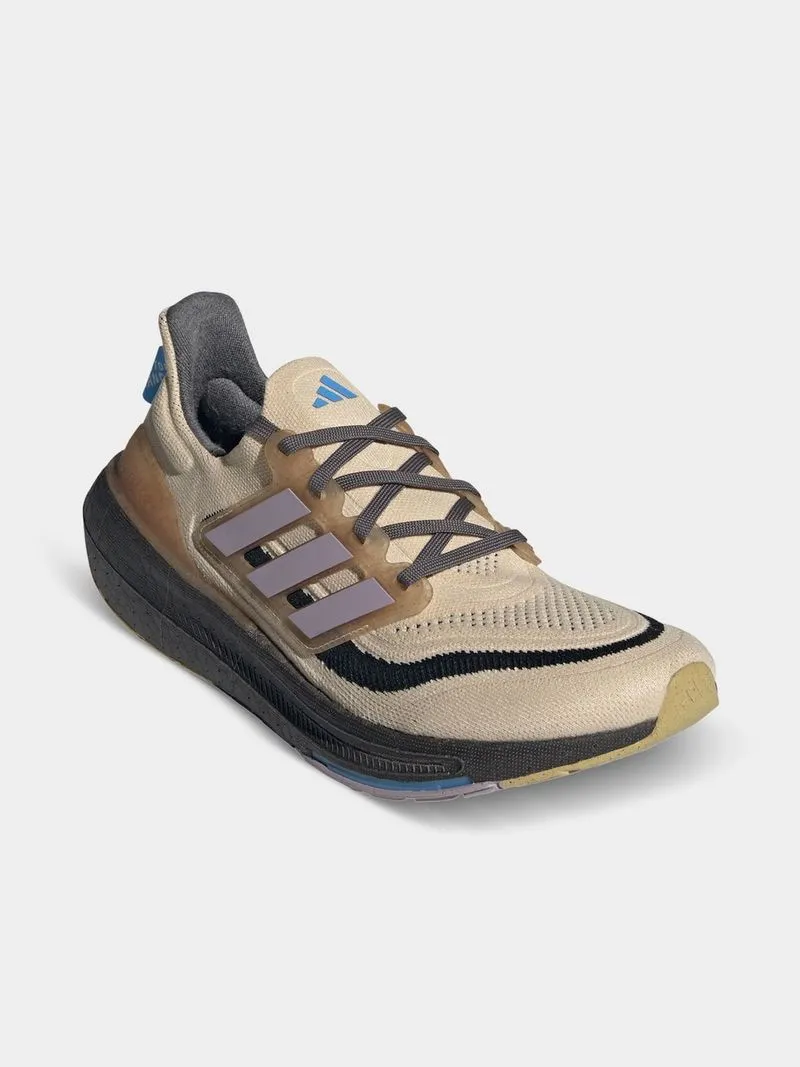 Mens adidas Ultraboost Light Sand/Fig/Black Running Shoes