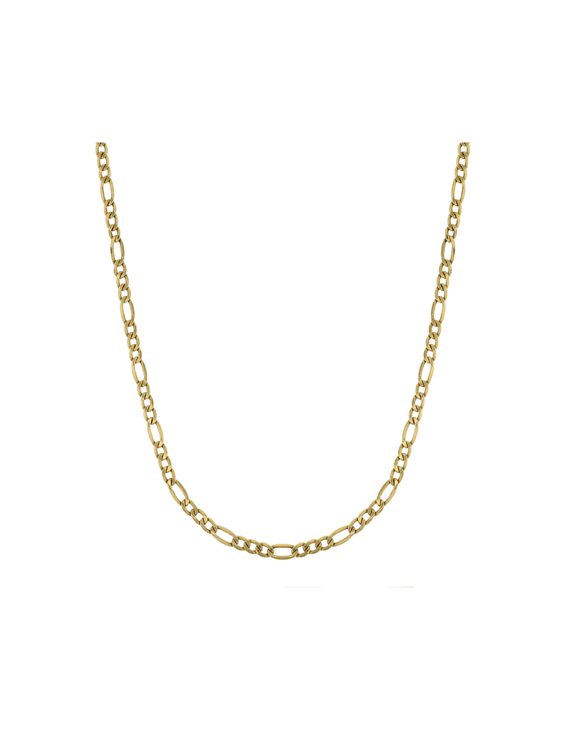 Yellow Gold & Sterling Silver, Classic Figaro Chain