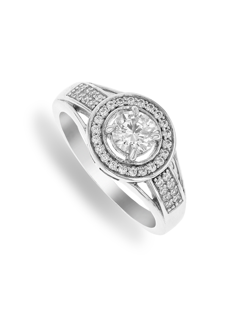 Sterling Silver & Cubic Zirconia Little Pluto Ring