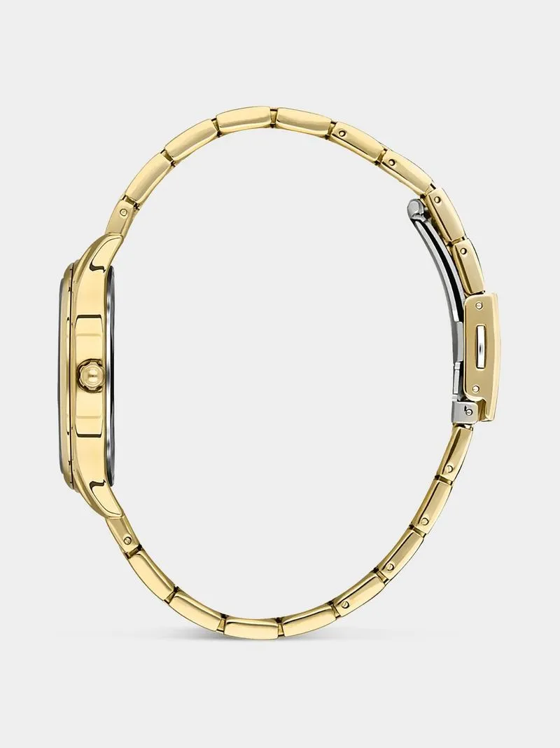 Daniel Klein Gold Plated Silver Tone Dial Bracelet Watch