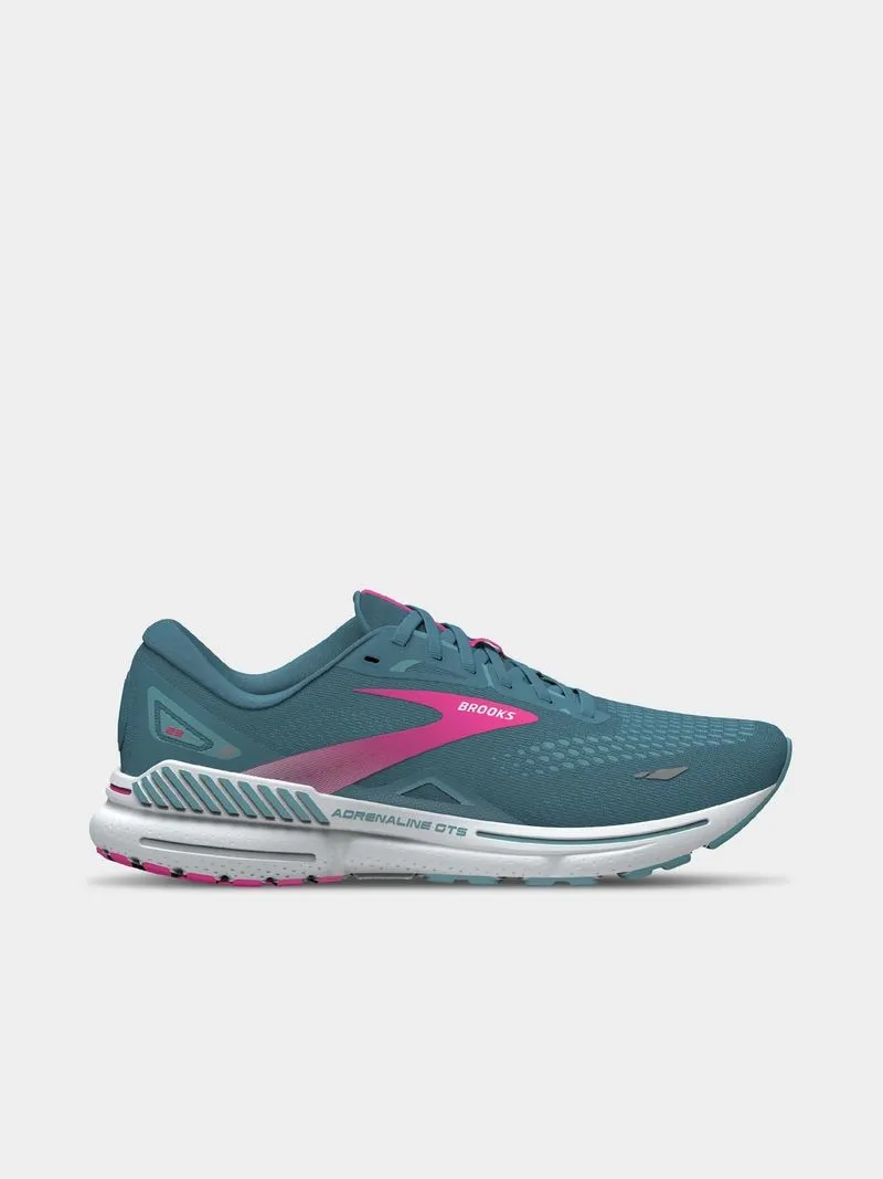 Women's Brooks Adrenaline GTS 23 Storm Blue/Pink/Aqua Running Shoes