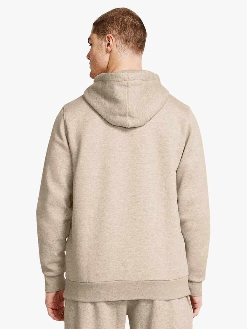 Mens Under Armour Essential Fleece Stone Hoodie