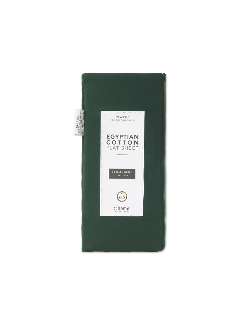 Gold Seal Certified Egyptian Cotton 300 Thread Count Flat Sheet Emerald