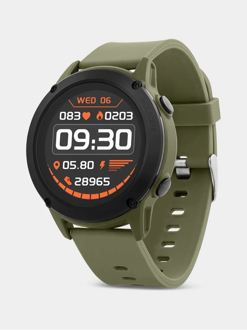 Reflex Active Series 18 Black & Green Silicone Smartwatch