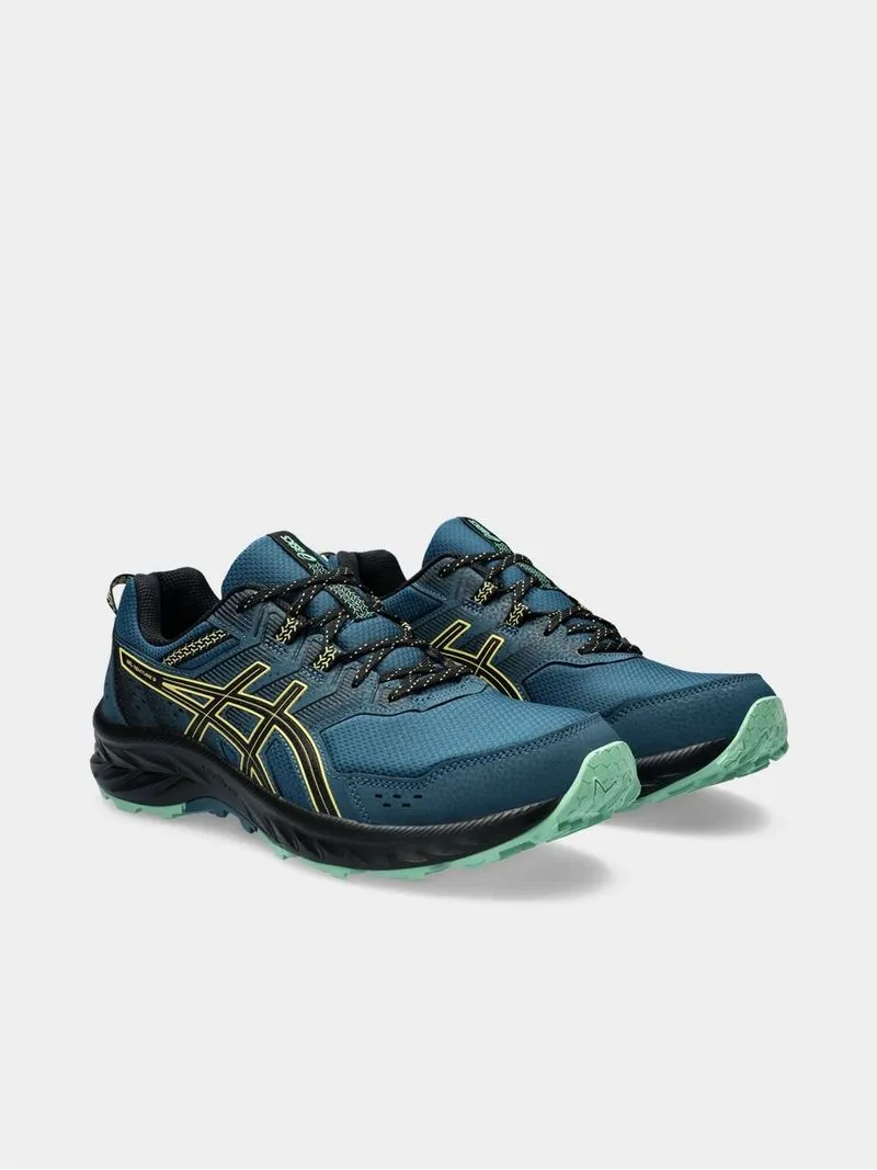Mens Asics Gel-Venture 9 Blue/Black Trail Running Shoes