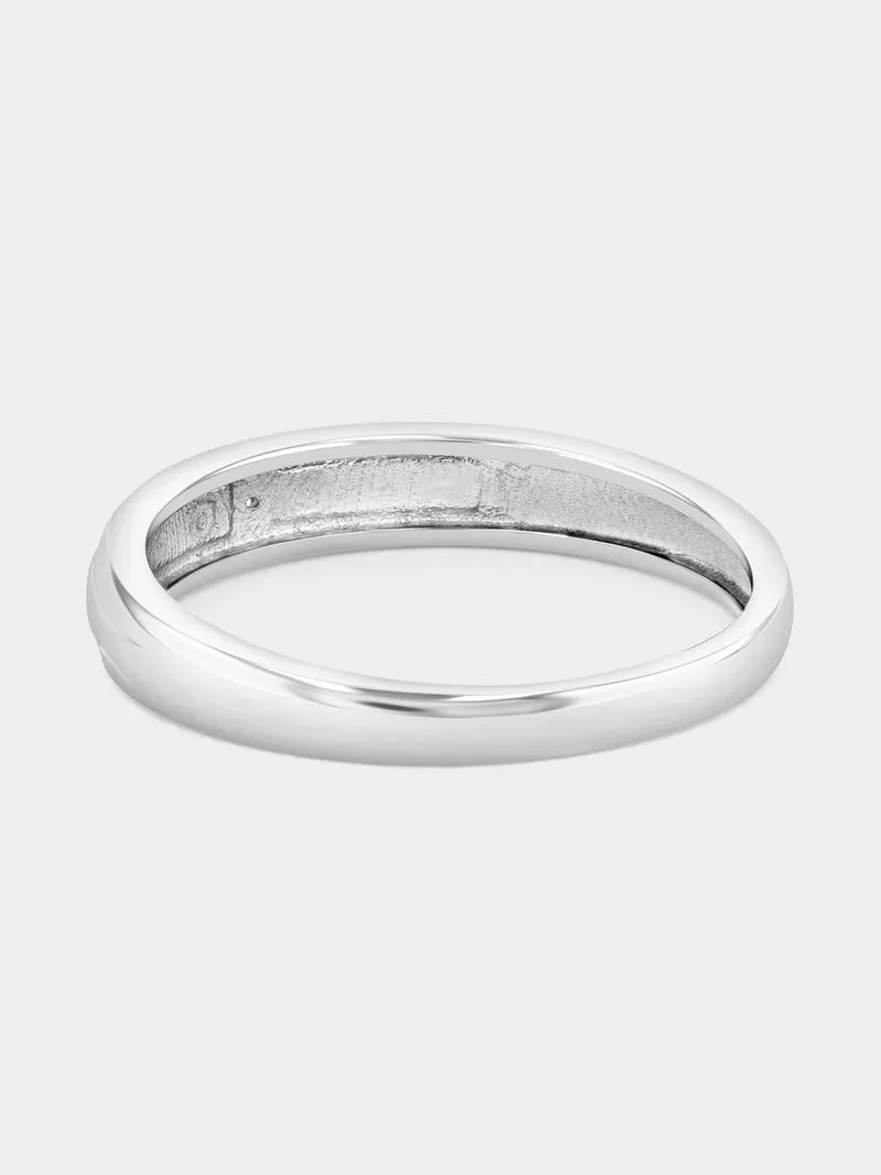 Yellow Gold & Sterling Silver Earth Grown Diamond Wedding Band