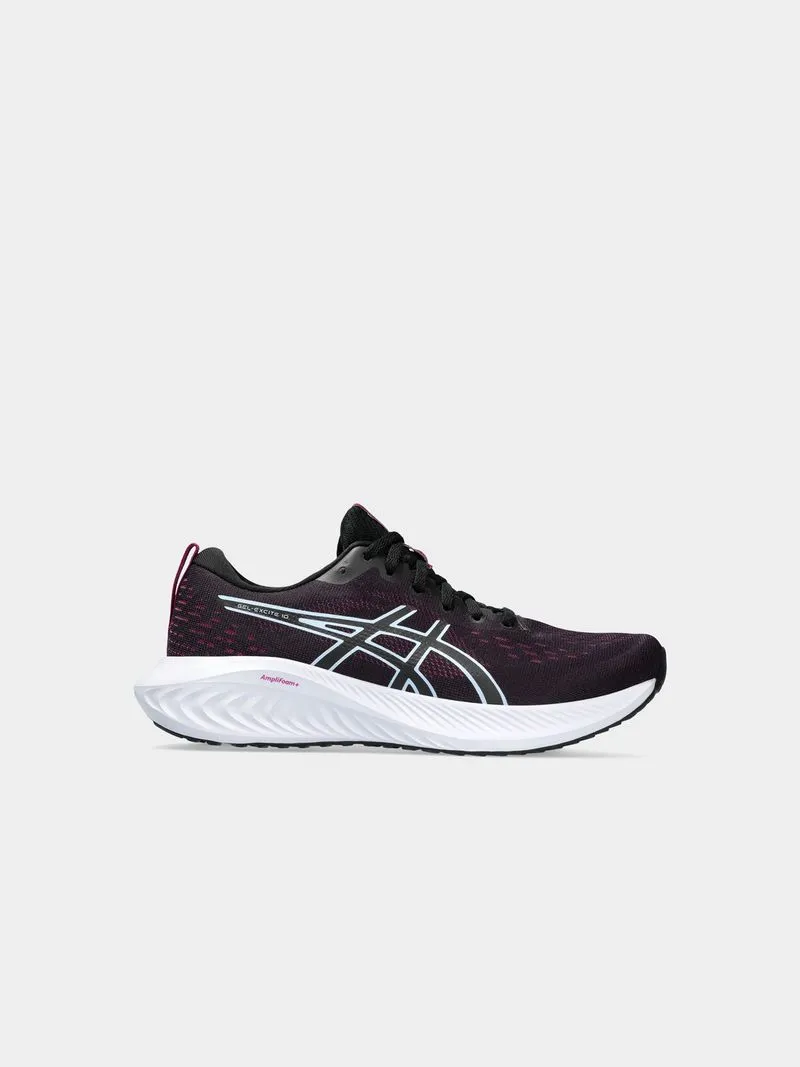 Womens Asics Gel-Excite 10 Black/Light Blue Running Shoes