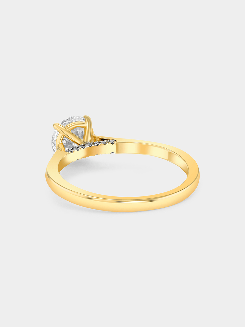 Yellow Gold 1ct Lab Grown Diamond Solitaire Ring