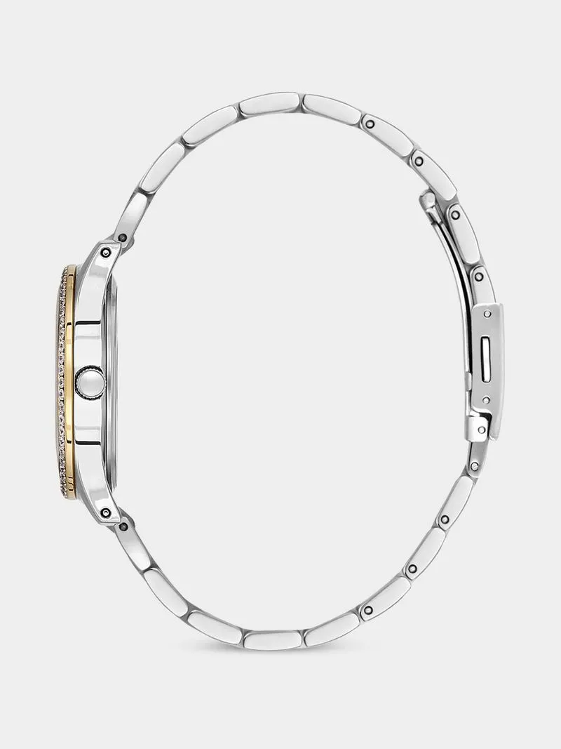 Daniel Klein Silver & Gold Plated Two-Tone Bracelet Watch