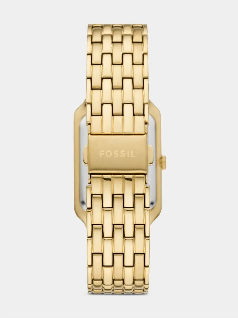 Fossil Raquel Gold Plated Stainless Steel Bracelet Watch