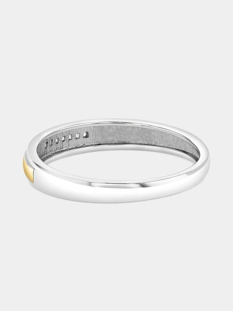 Yellow Gold Earth Grown Diamond Men’s Cushion Leaf Ring